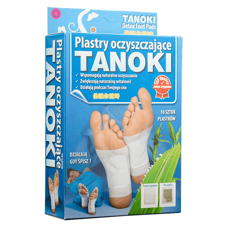 Tanoki Detox Foot Pads, cleansing patches, 10 pieces