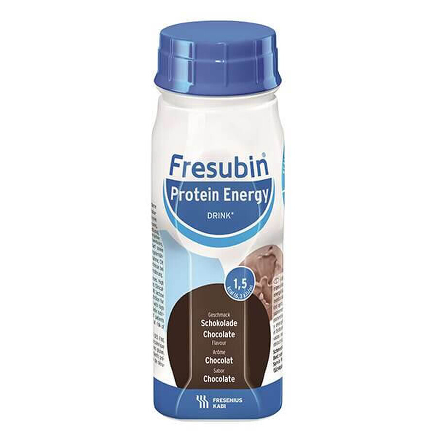 Fresubin Protein Energy Drink, préparation nutritionnelle, goût chocolat, 4 x 200 ml