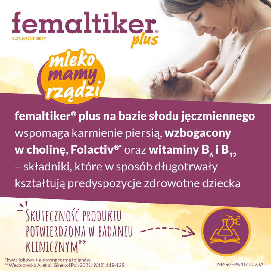 Femaltiker Plus, goût caramel, 12 sachets