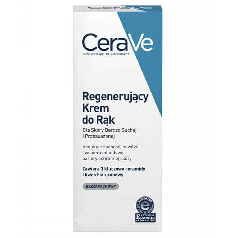 CeraVe, crème régénérante pour les mains, peaux très sèches et déshydratées, 100 ml