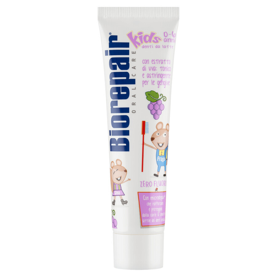 Biorepair Junior Kids, dentifrice pour enfants, 0-6 ans, raisins, 50 ml