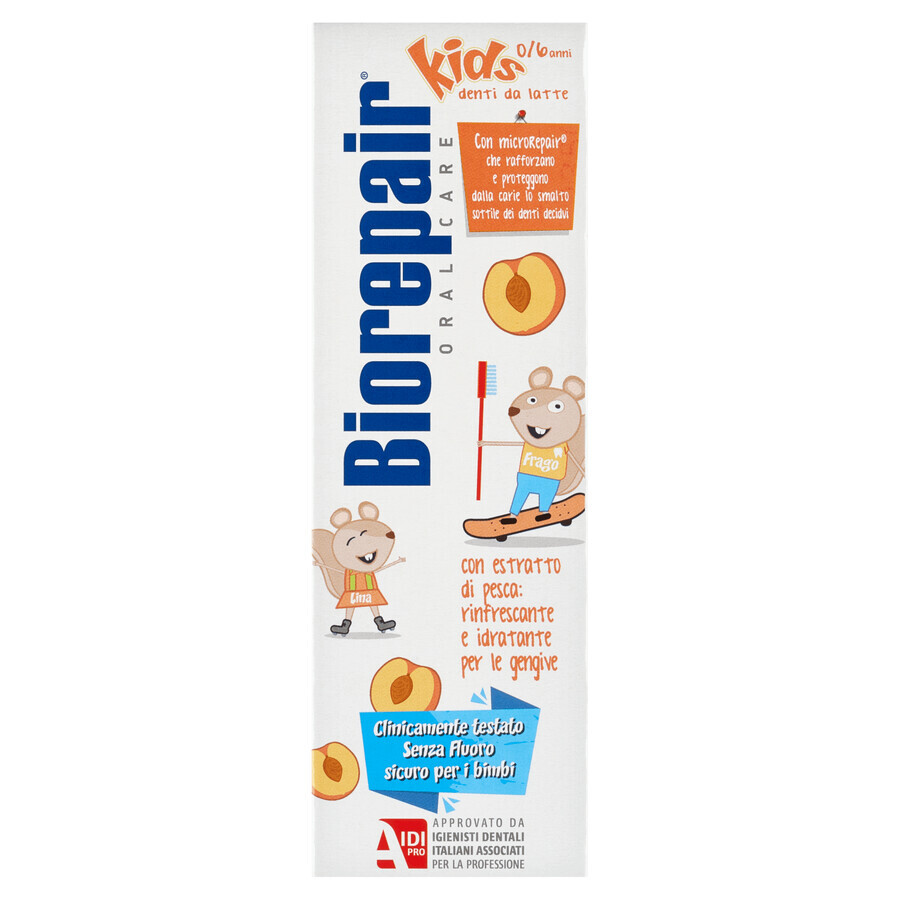 Biorepair Junior Kids, toothpaste for children, 0-6 years, peach, 50 ml