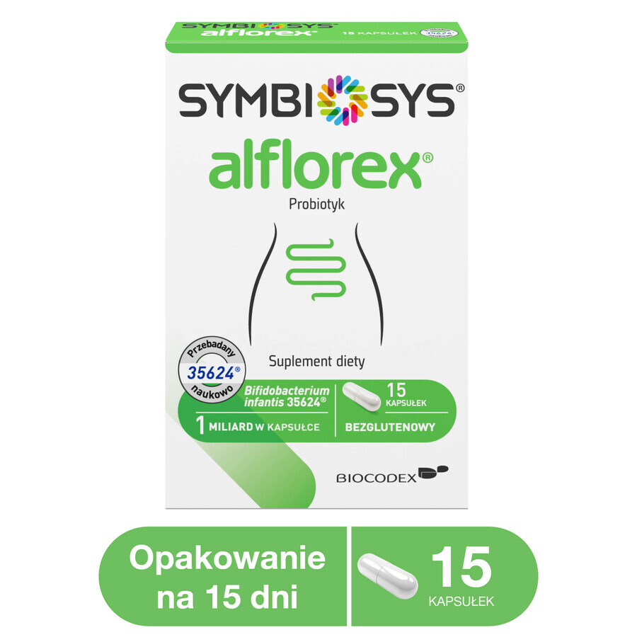 Symbiosys Alflorex, 15 gélules