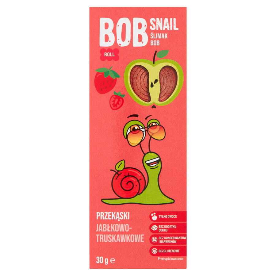 Bob Snail Roll Fruchtsnack, Apfel, Erdbeere, 30 g