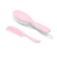 BabyOno, brosse &#224; cheveux et peigne pour b&#233;b&#233;, poils doux, rose, 569/03, d&#232;s la naissance