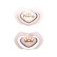 Canpol Babies, sucette, silicone, sym&#233;trique, Royal Baby, rose, 22/650, 0-6 mois, 2 pi&#232;ces