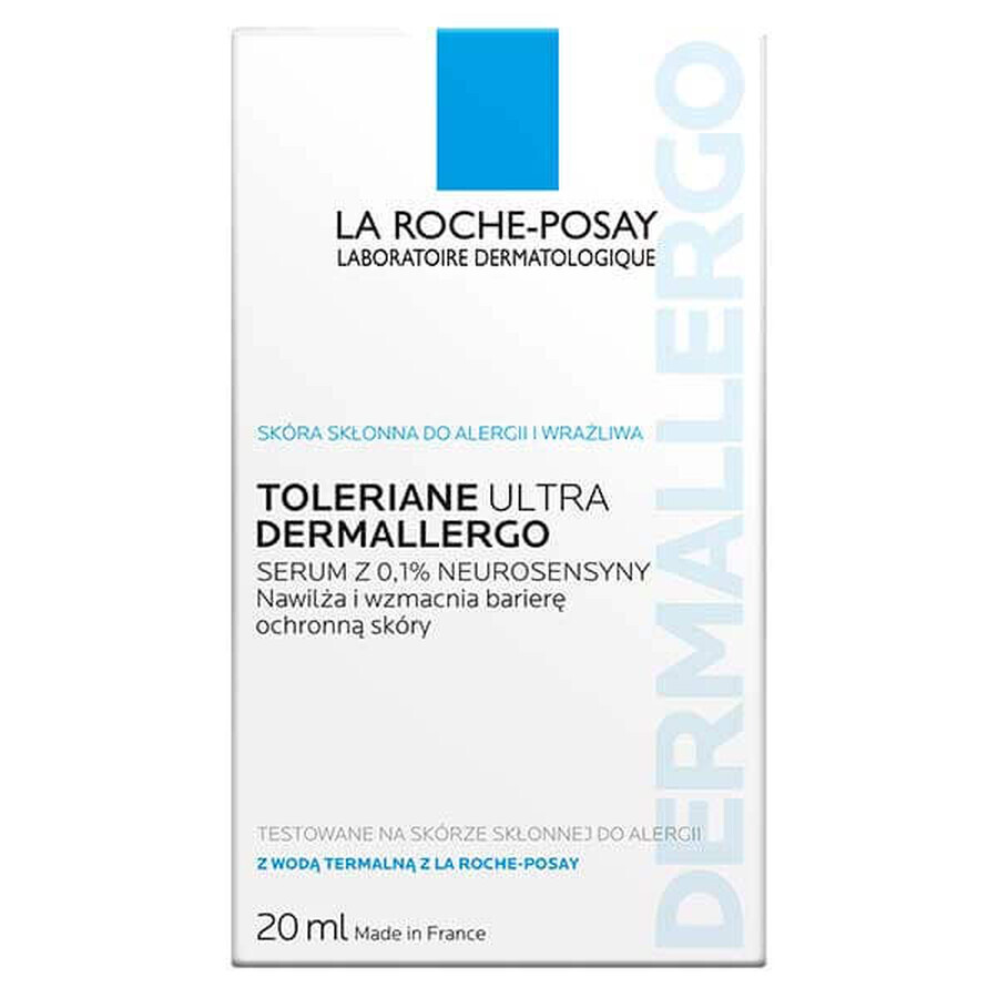 La Roche-Posay Toleriane Ultra Dermallergo, sérum hydratant apaisant, peaux sensibles et allergiques, 20 ml