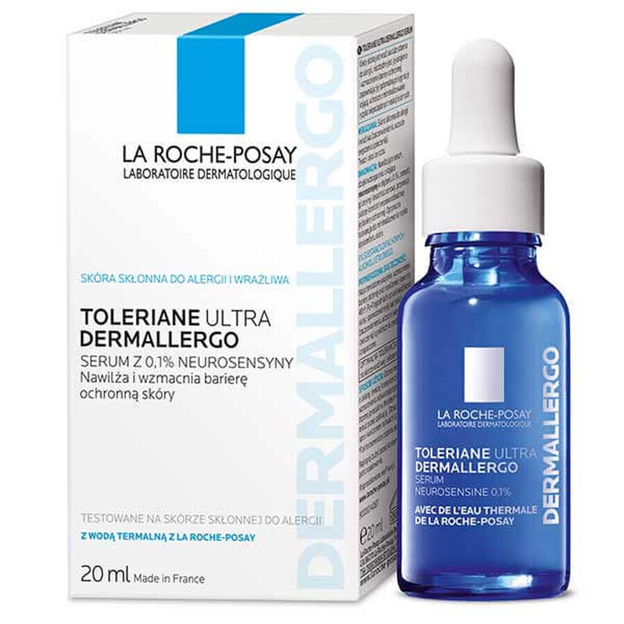 La Roche-Posay Toleriane Ultra Dermallergo, sérum hydratant apaisant, peaux sensibles et allergiques, 20 ml