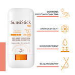 Avene SunStick KA, barra protectora para rostro y cuerpo, SPF 50+, 20 g