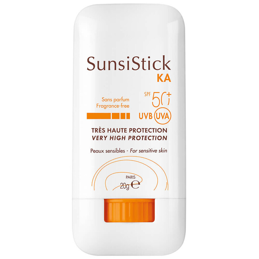 Avene SunStick KA, barra protectora para rostro y cuerpo, SPF 50+, 20 g