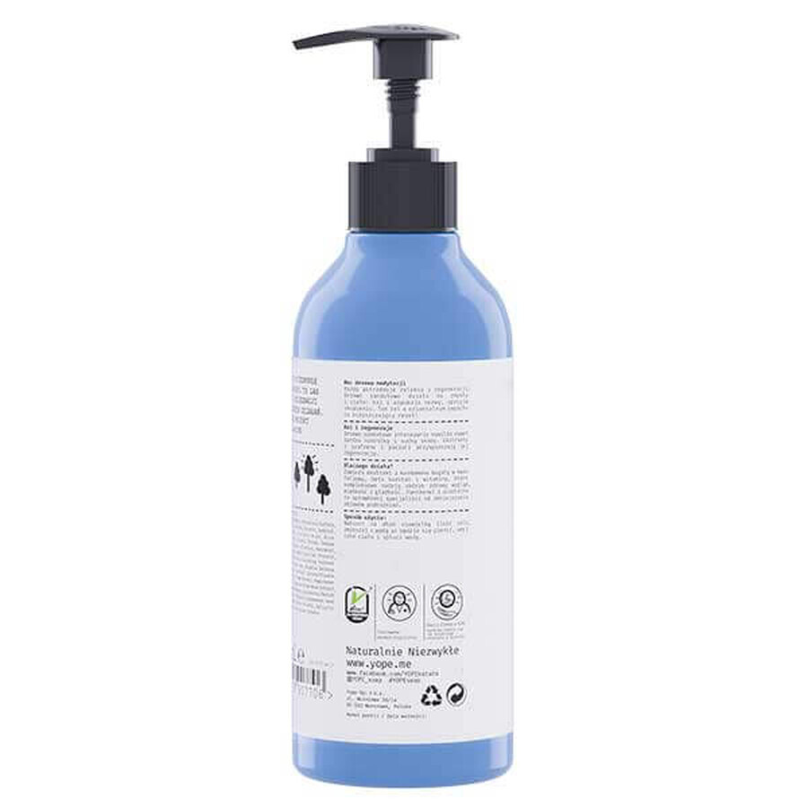 Yope Wood Sandelholz, Safran und Patchouli, natürliches Duschgel, regenerierend, 400 ml