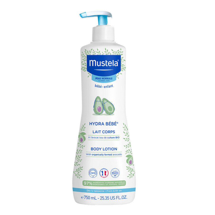 Mustela Bebe Enfant Hydra Bebe, lichaamsmelk, vanaf de geboorte, 750 ml