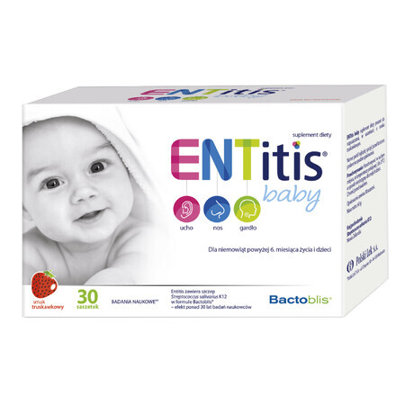 ENTitis Baby for infants over 6 months and children, strawberry flavor, 30 sachets