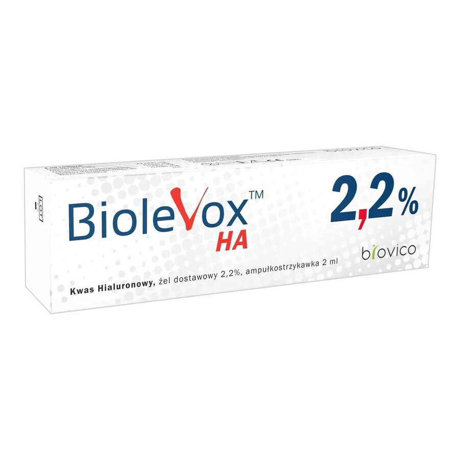 Biolevox HA 2,2%, 2 ml x 1 seringue ampoule