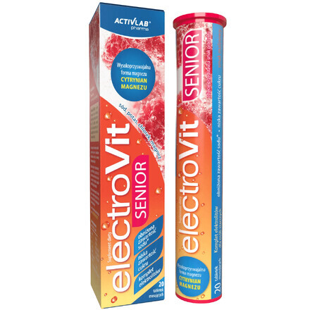 ActivLab Pharma Electrovit Senior, goût framboise, 20 comprimés effervescents