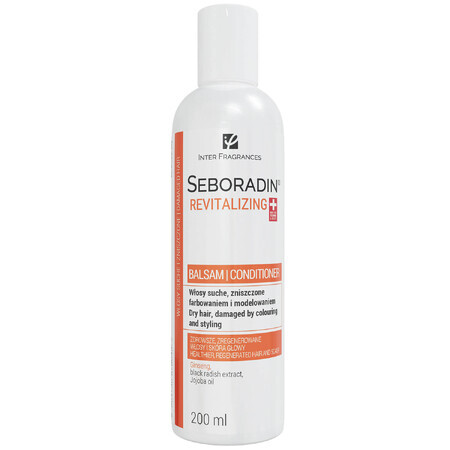 Seboradin Revitalisant, baume pour cheveux secs abîmés par les colorations et le modelage, 200 ml