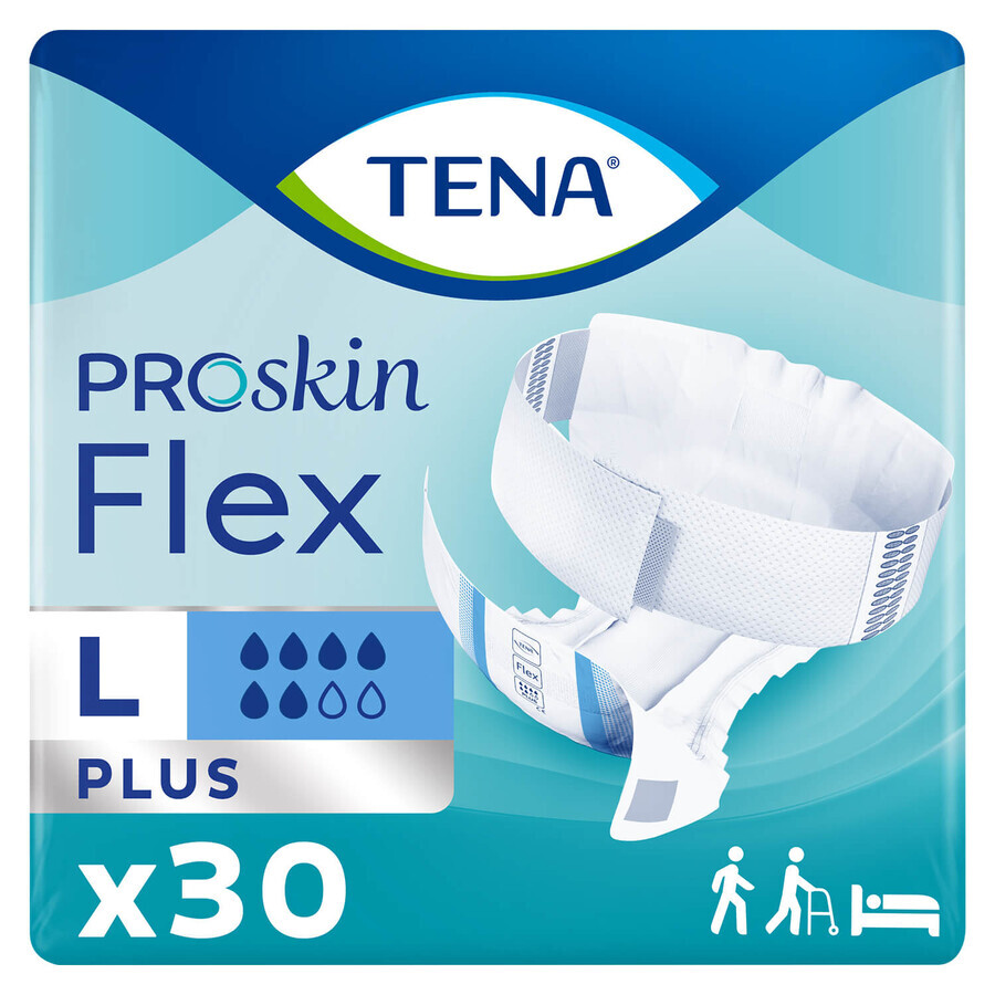 Tena Flex ProSkin, Windeln, Größe L, 83-120 cm, Plus, 30 Stück