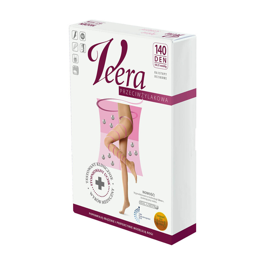 Veera Przeciwżylakowa, collants de compression, 140 den, taille 3, visone