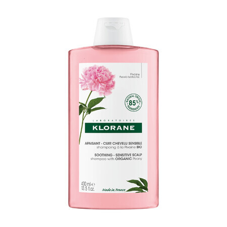 Klorane, shampoo per capelli alla peonia biologica, 400 ml