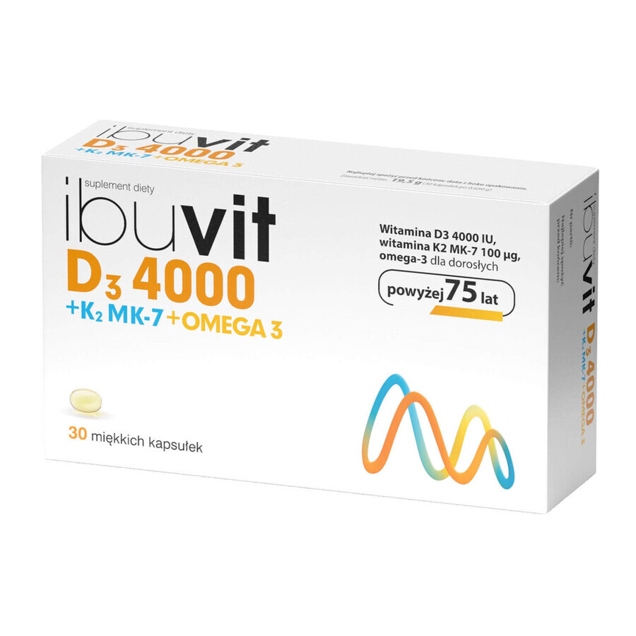 Ibuvit D3 4000 + K2 MK-7 Omega 3, 30 soft capsules