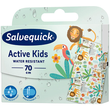 Salvequick Active Kids, children's dressings, waterproof, for cuts, 70 cm