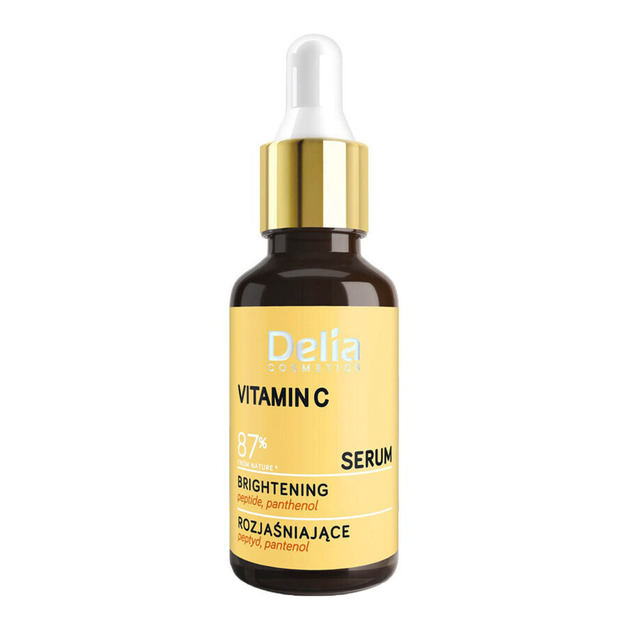 Delia Cosmetics, ser iluminator pentru față, gât și decolteu, zi și noapte, ten cu decolorare, vitamina C, 30 ml