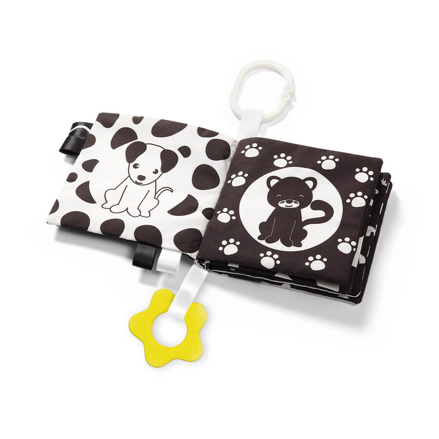 BabyOno sensory booklet, black and white, from birth, 1 pc