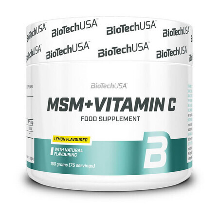 MSM + Vitamine C, 150 g, Biotech USA
