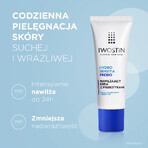 Iwostin Hydro Sensitia Prebio, crème hydratante aux prébiotiques, peaux sensibles, sèches et très sèches, 50 ml