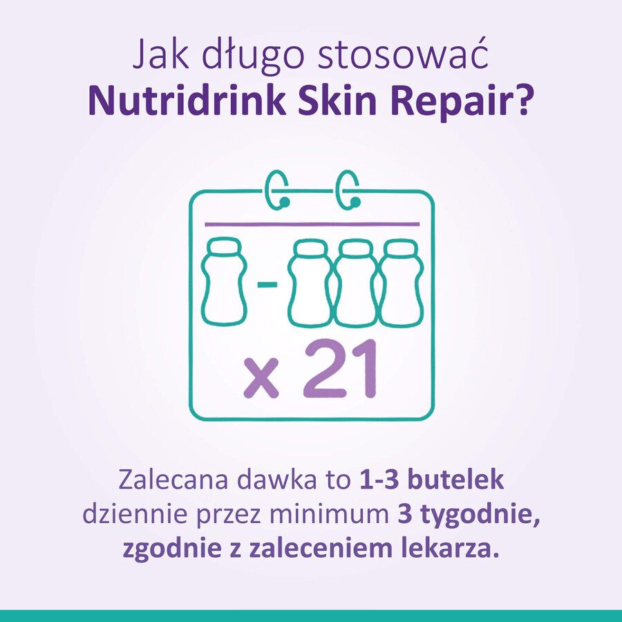 Nutridrink Skin Repair, strawberry flavor, 4 x 200 ml