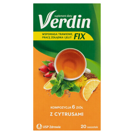 Verdin Fix aux agrumes, 20 sachets