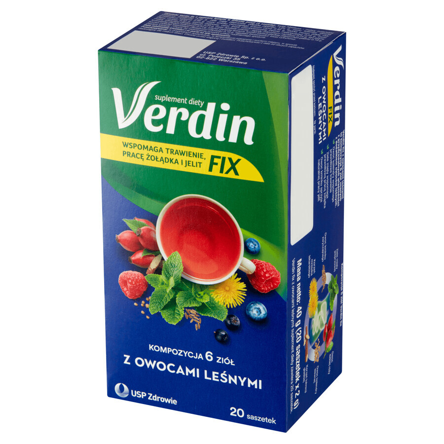 Verdin Fix with berries, 20 sachets