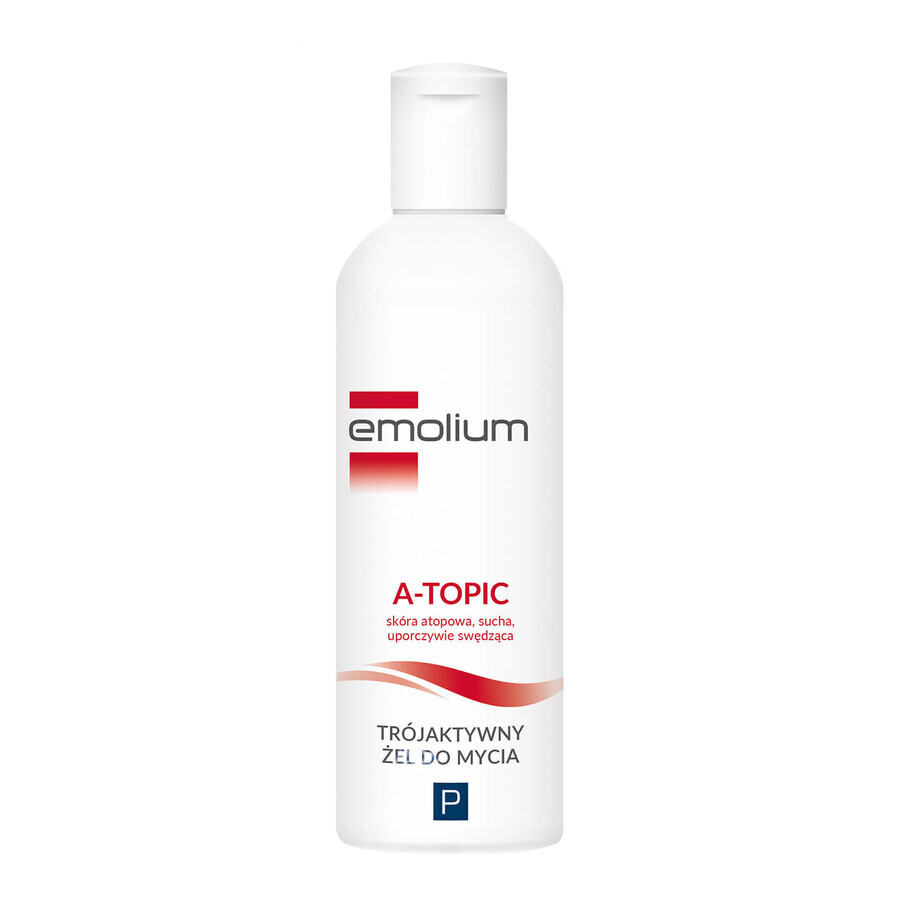 Emolium A-Topic, triactive body wash gel for atopic, dry and persistently itchy skin, from 1 month, 200 ml