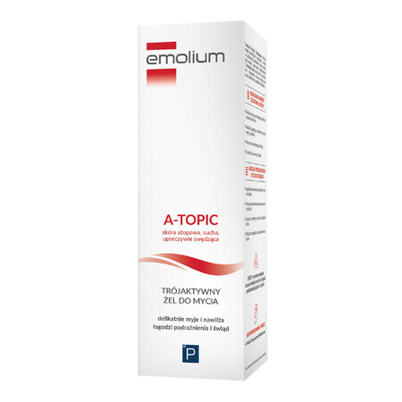 Emolium A-Topic, triactive body wash gel for atopic, dry and persistently itchy skin, from 1 month, 200 ml