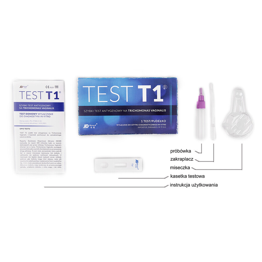 JD Biotech Test T1, Antigen-Schnelltest für Trichomonas vaginalis, 1 Stück