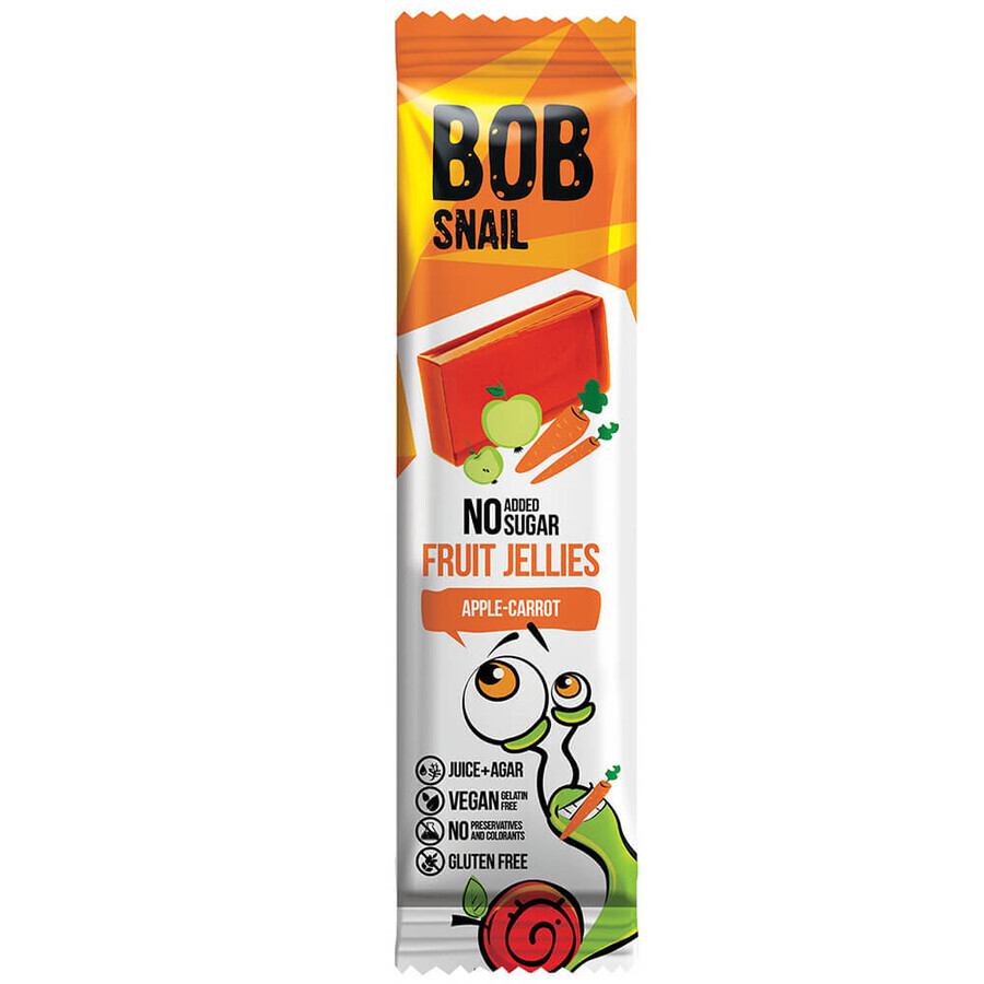 Bob Snail Jellies Gelée de fruits, pomme, carotte, 38 g