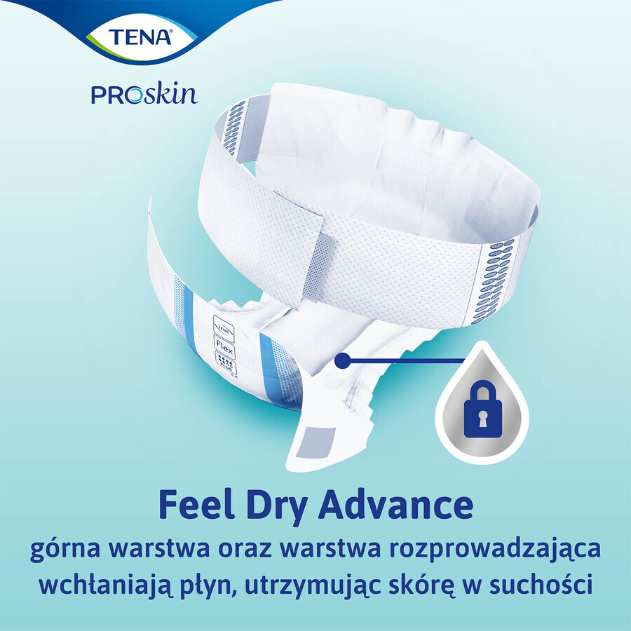 Tena Flex ProSkin, pannolini, taglia L, 83-120 cm, Super, 30 pz.