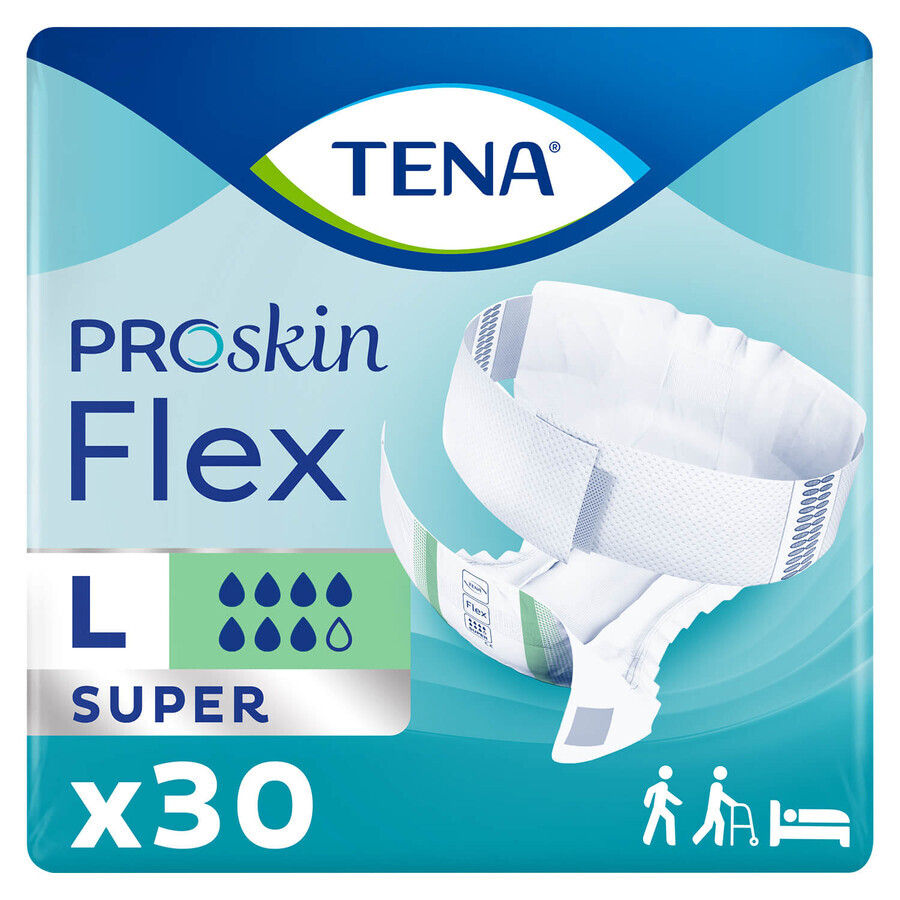 Tena Flex ProSkin, pannolini, taglia L, 83-120 cm, Super, 30 pz.