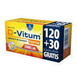 D-Vitum Forte 2000 IU, 120 gélules + 30 gélules gratuites