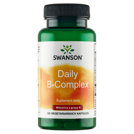 Swanson Daily B-Complex, vitamines B, 100 gélules végétales