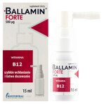 Ballamin Forte, vitamine B12 500 µg, spray oral, 15 ml