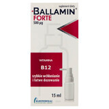 Ballamin Forte, vitamine B12 500 µg, spray oral, 15 ml