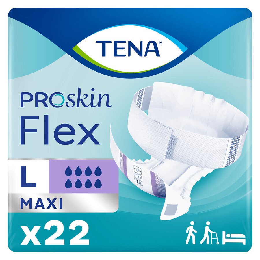 Tena Flex ProSkin, pannolini, taglia L, 83-120 cm, Maxi, 22 pz.