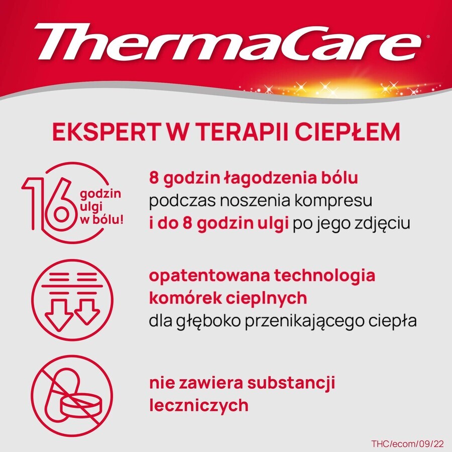 ThermaCare, heating compresses for neck, shoulders, wrists, 2 pieces