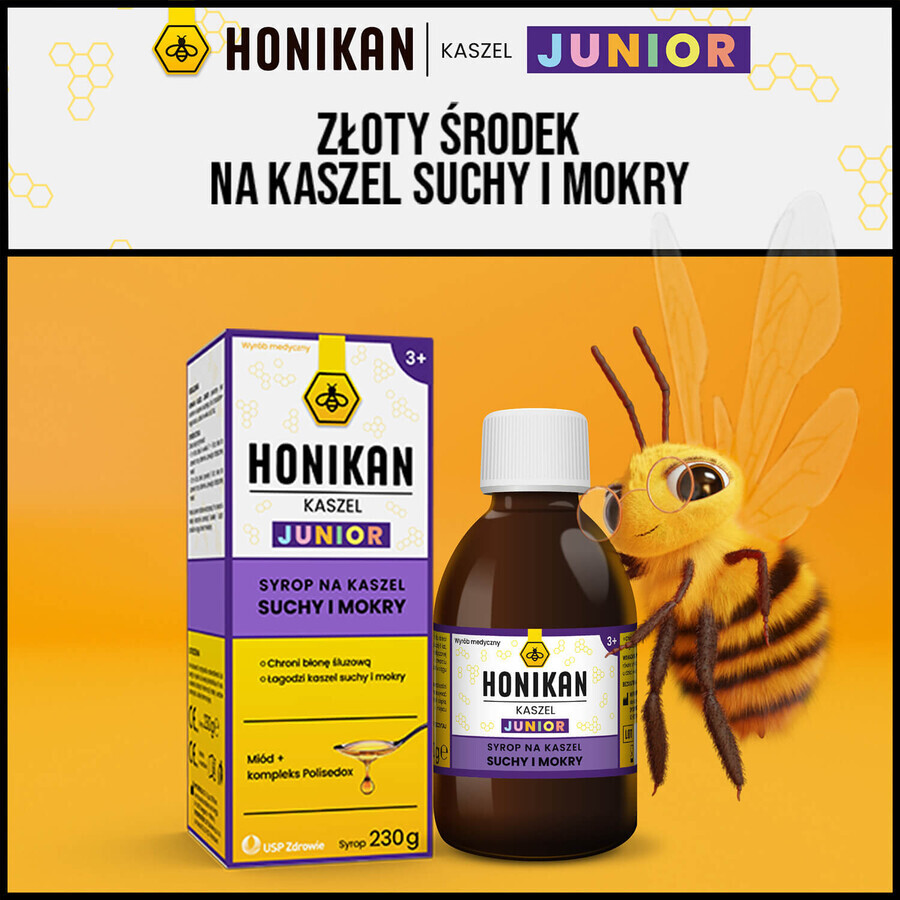 Honikan Toux Junior, sirop pour enfants à partir de 3 ans, 230 g