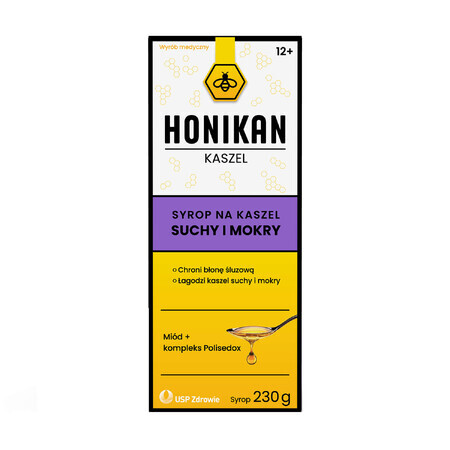 Honikan Toux, sirop pour enfants à partir de 12 ans et adultes, 230 g