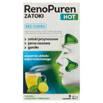 RenoPuren Zatoki Hot sans sucre, goût citron-menthe, 8 sachets