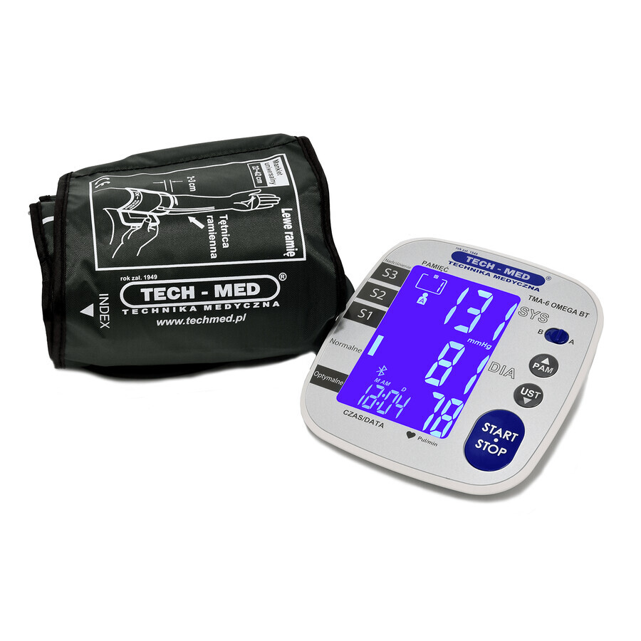 Tech-Med TMA-6 Omega, tensiomètre automatique pour le bras avec alimentation électrique