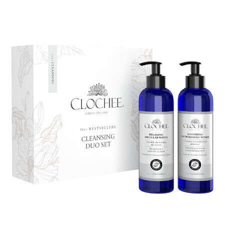 Clochee Cleansing Duo Set, Gesichtswasser, 250 ml + Mizellenlotion, 250 ml