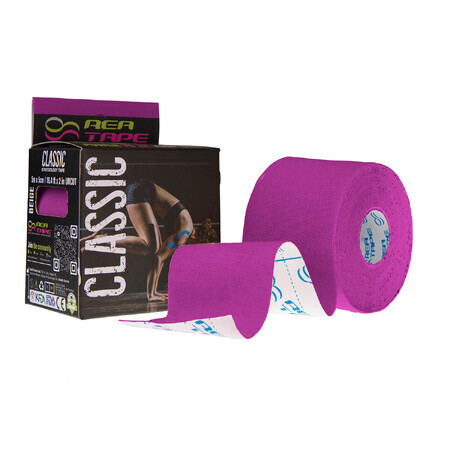 Rea Tape Classic, bande kinésiologique, violet, 5 cm x 5 m